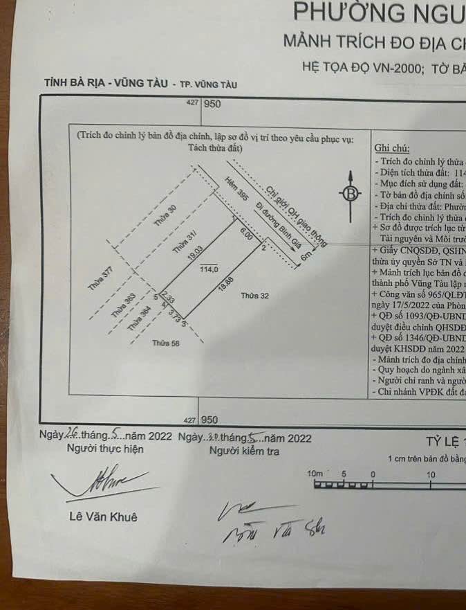 Đất nền hẻm 395 đường Bình Giã, TP. Vũng Tàu 120m² giá 9.5 tỷ - Sổ đỏ chính chủ, xây dựng 4 tầng!