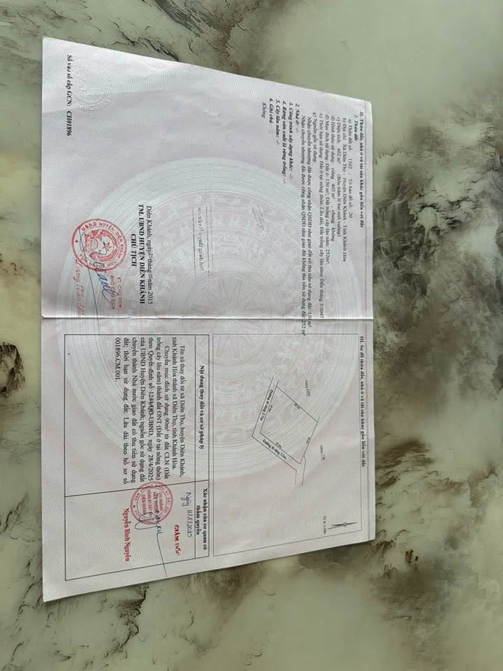 Đất Diên Thọ 402m² giá 2.6 tỷ - Lô góc 2 mặt tiền, đầu tư sinh lời!