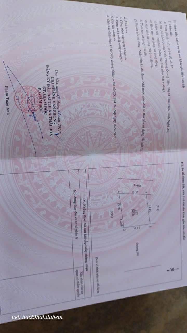 Đất nền Nghĩa Đàn 195m² giá 3 tỷ - Lô góc 2 mặt tiền cực hiếm!