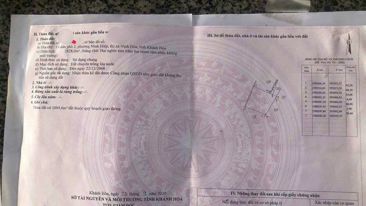 Đất nền 5.6 sào tại Ninh Hiệp, Ninh Hòa chỉ 2.52 tỷ - Đầu tư sinh lời!