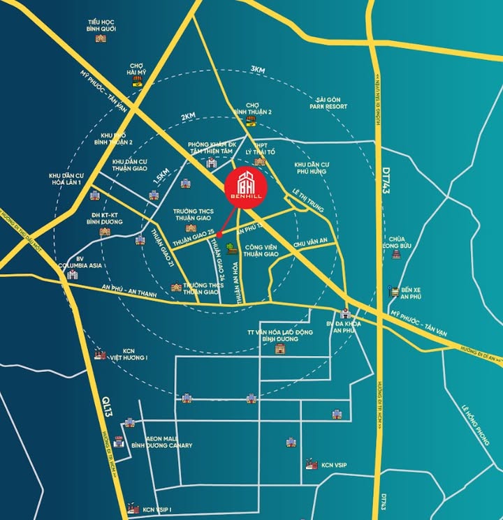 Căn hộ BenHill Thuận Giao 55m² giá 2.1 tỷ - Sổ hồng chính chủ, bàn giao 2026!