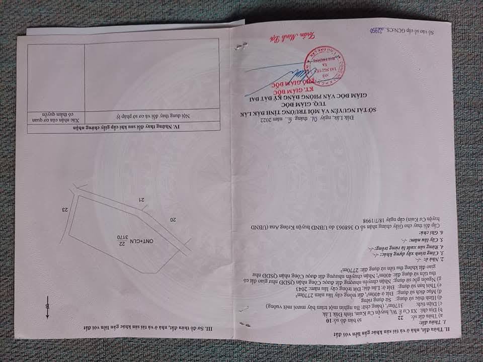 Đất thổ cư 400m² tại xã Cư Ê Wi, huyện Cư Kuin, 5.226,7m² - Giá tốt cho nhà đầu tư!