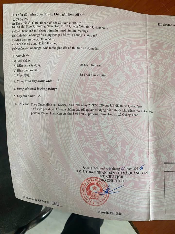 Đất nền thương mại đường Nam Hòa, Quảng Yên 165m² giá 3,3 tỷ - Cơ hội đầu tư sinh lời cao!