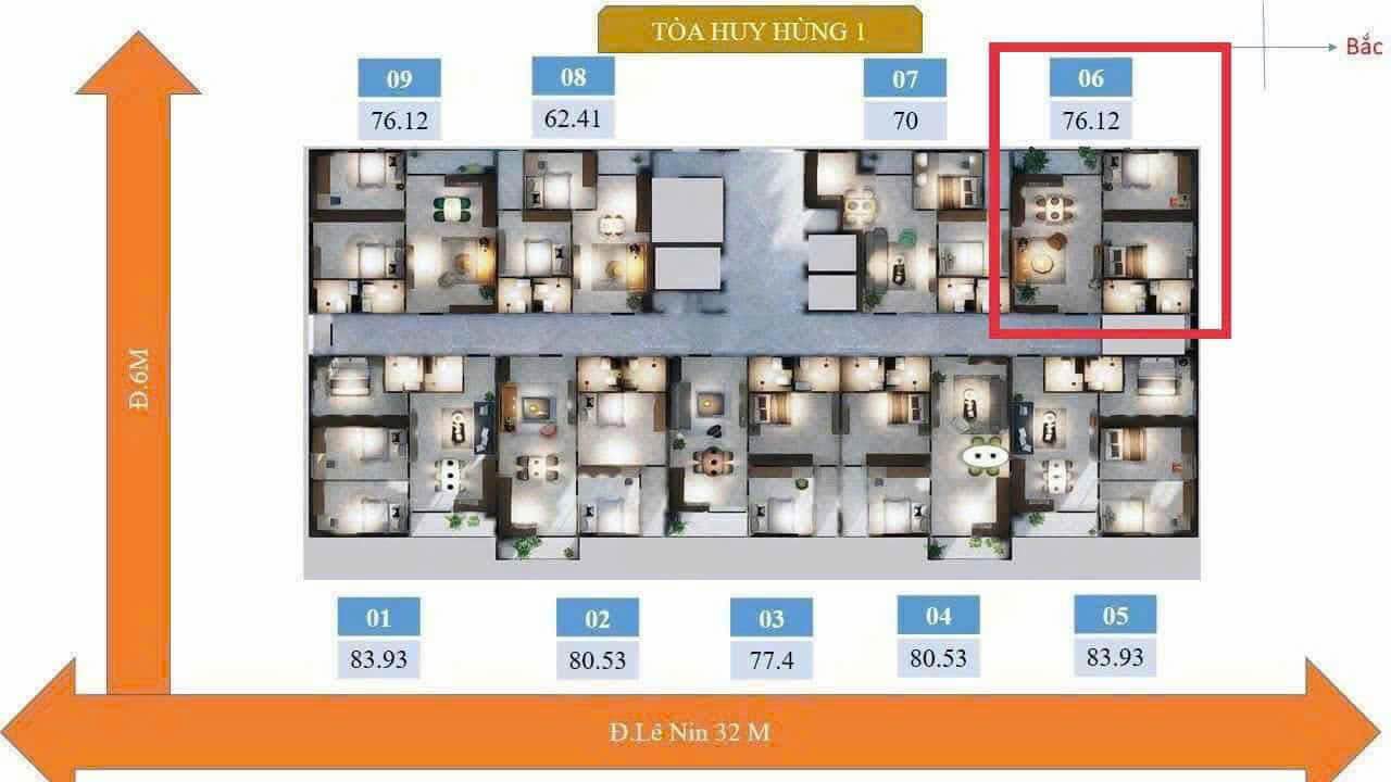 Căn hộ góc chung cư Huy Hùng Vinh 77m² - Vị trí trung tâm đắc địa!