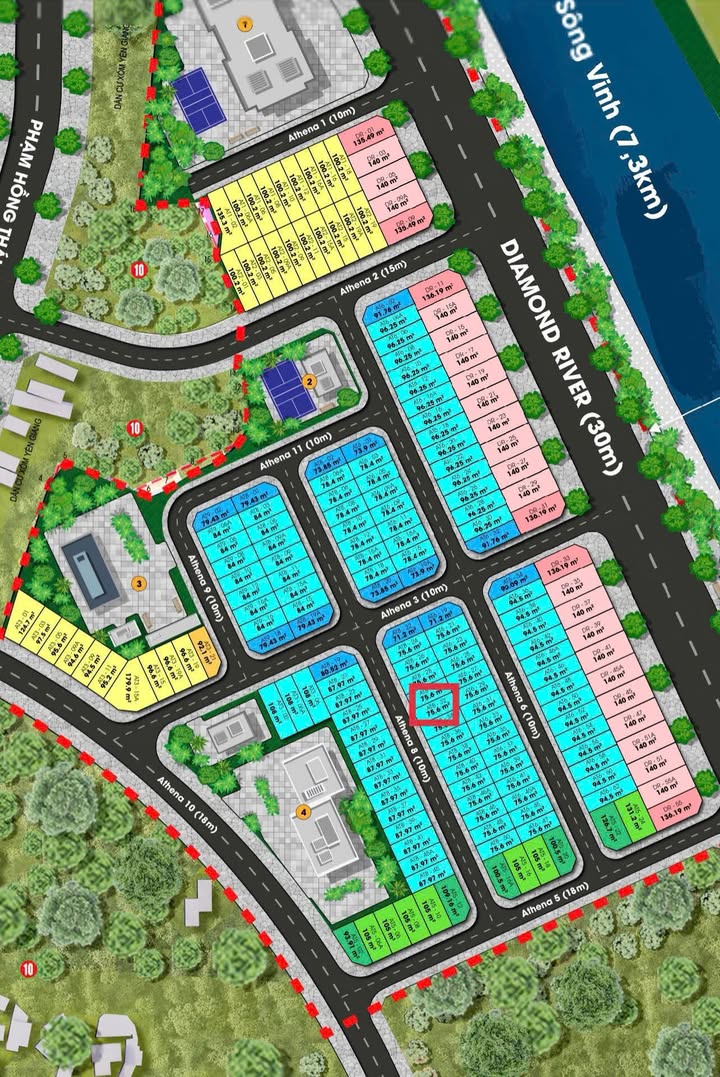 Shophouse Athena Vinh Tân 96.6m² giá 5.42 tỷ - Đầu tư sinh lời ngay!