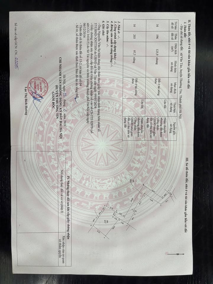 Đất nền Thôn Dương Tảo, Xã Hồng Vân, 97m² chỉ 3 tỷ - Cơ hội đầu tư hấp dẫn!