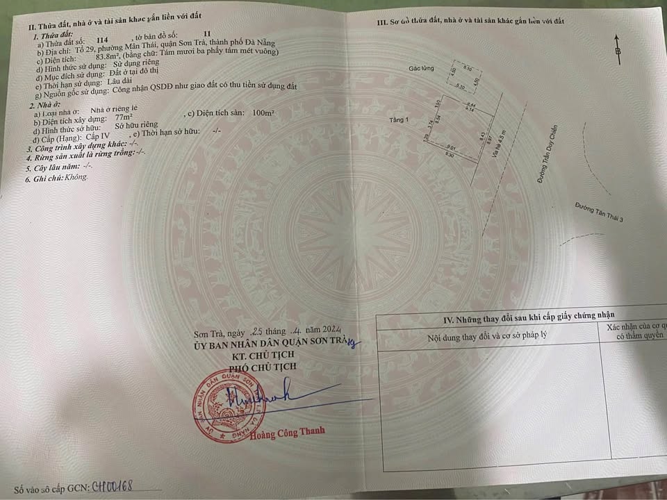 Đất vàng Trần Duy Chiến, Sơn Trà 83.8m² - Gần biển chỉ 300m!