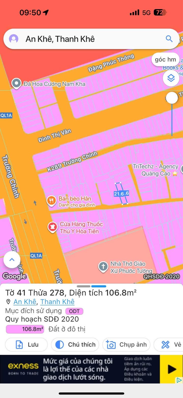 Đất kiệt ô tô Trường Chinh, Thanh Khê 107m² giá chỉ 3.9 tỷ - Hướng Đông mát mẻ!