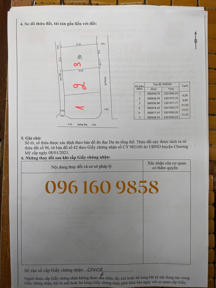 Đất thổ cư 889m² tại Thôn Miểu Môn, Chương Mỹ - Giá chỉ 23 triệu/m²