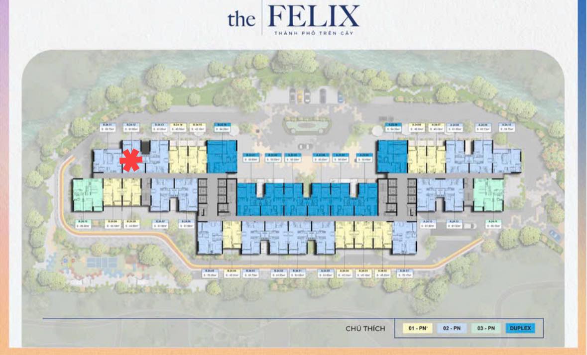 Căn hộ The Felix Bình Dương 61.85m² giá 2.6 tỷ - Chính chủ bán gấp!