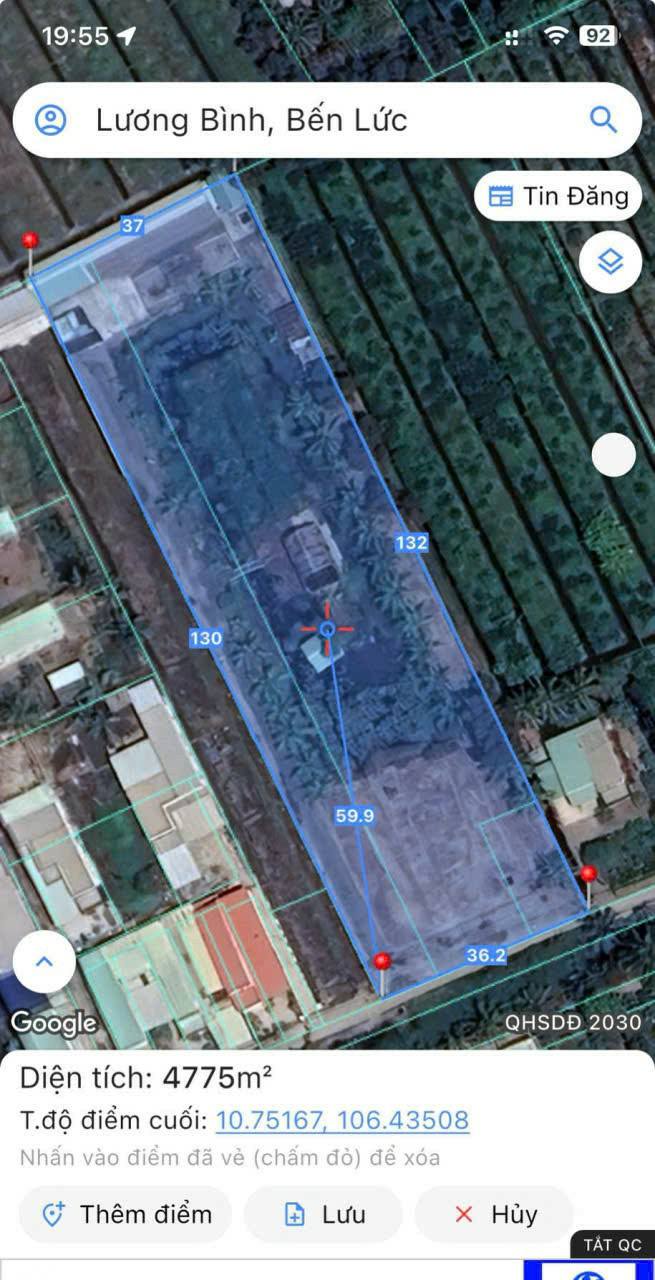 Đất vườn 4800m² xã Lương Bình, Bến Lức chỉ 8 tỷ - Cơ hội đầu tư hấp dẫn!