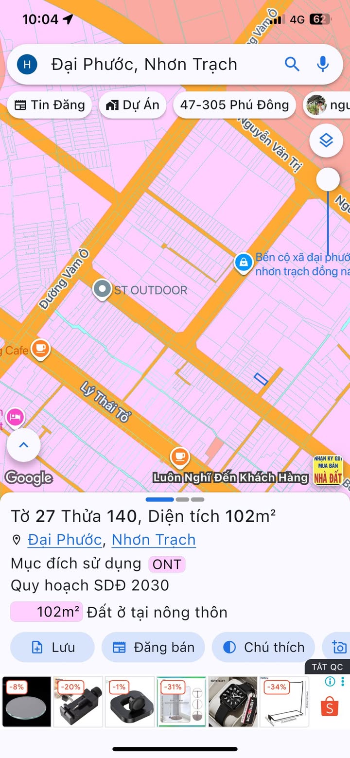 Đất nền 102m² xã Đại Phước, Nhơn Trạch - Sổ hồng riêng, đầu tư sinh lời!