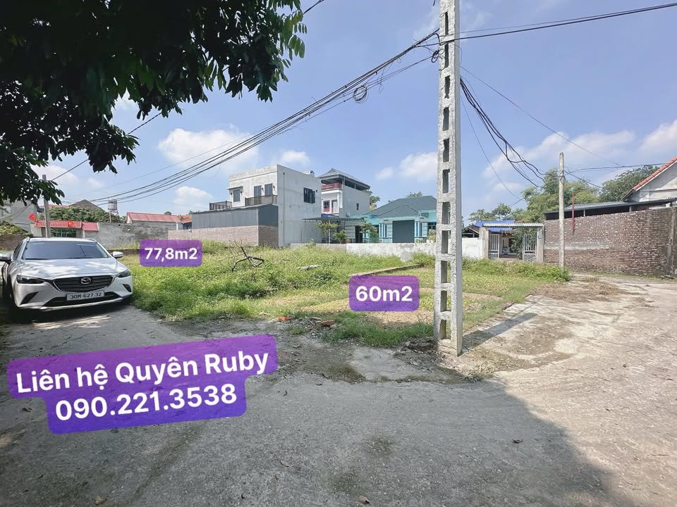 Bán đất thổ cư Thắng Trí, Minh Trí, Sóc Sơn 60m² chỉ 1.5 tỷ - Đường ô tô vào tận nơi!