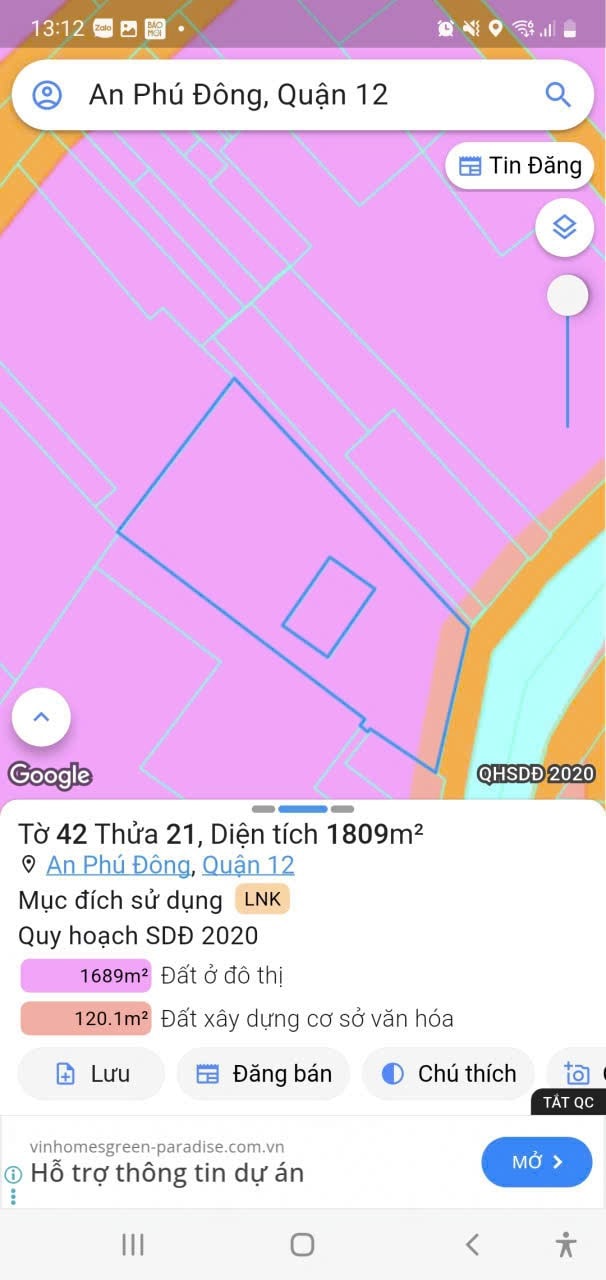 Đất nền phân lô 2000m² tại An Phú Đông, Q.12 - Giá chỉ 85 tỷ, sổ đỏ chính chủ!