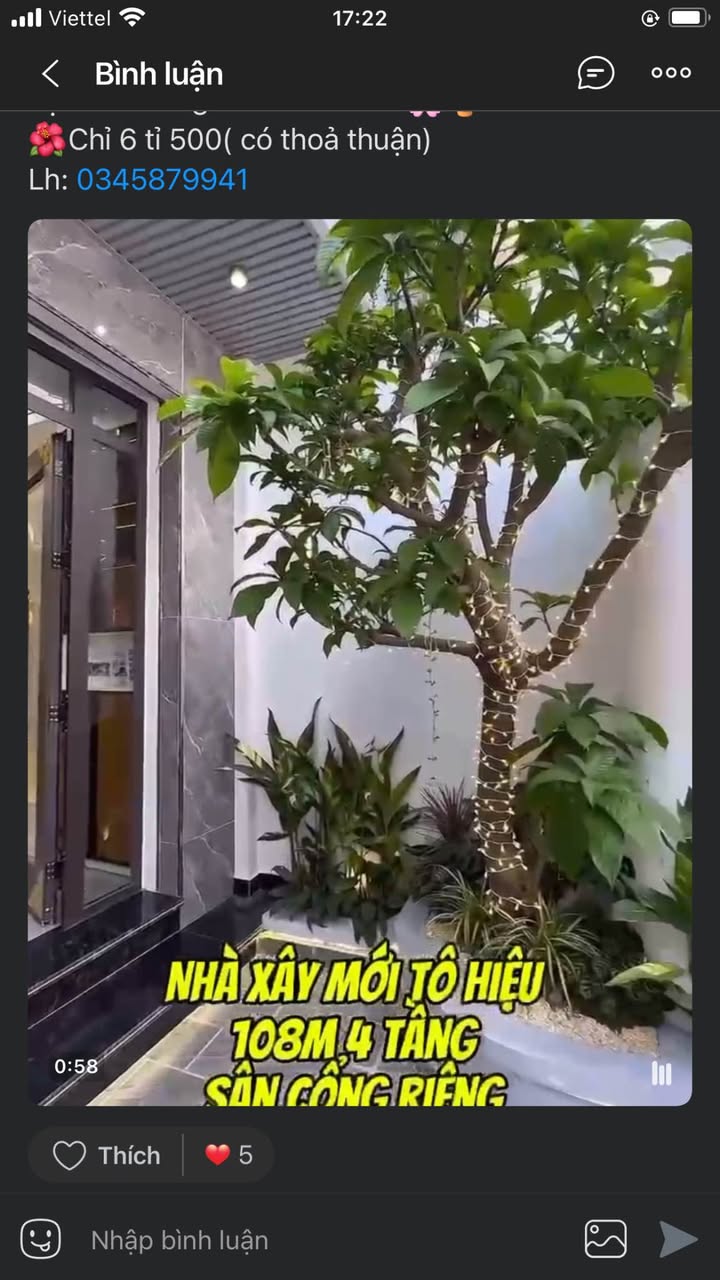 Nhà phố Tô Hiệu 108m² giá 6.5 tỷ - Thiết kế hiện đại, đầy đủ tiện nghi!