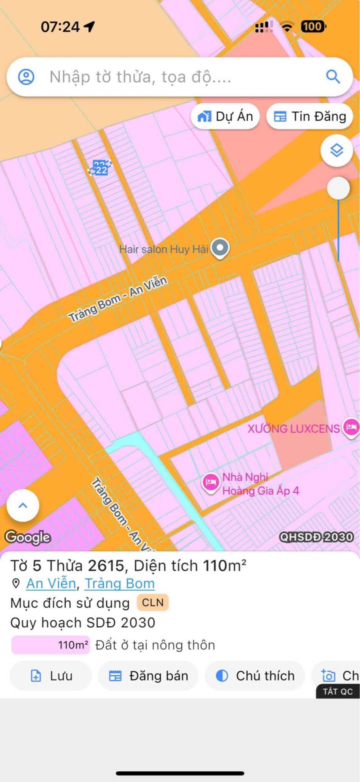 Đất nền Trảng Bom 110m² giá 890 triệu - Sổ đỏ chính chủ, vị trí đắc địa!