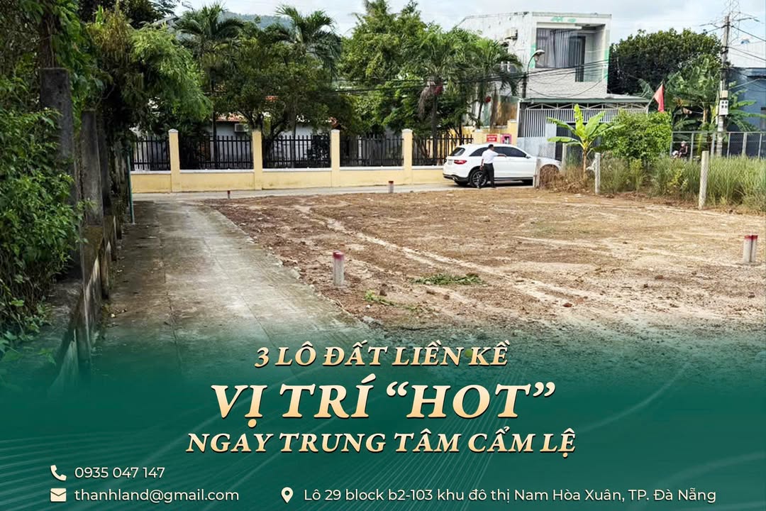 3 Lô Đất Liền Kề - Địa điểm “HOT” Tại Trung Tâm Cẩm Lệ - Cơ hội Vàng Không Thể Bỏ Lỡ!