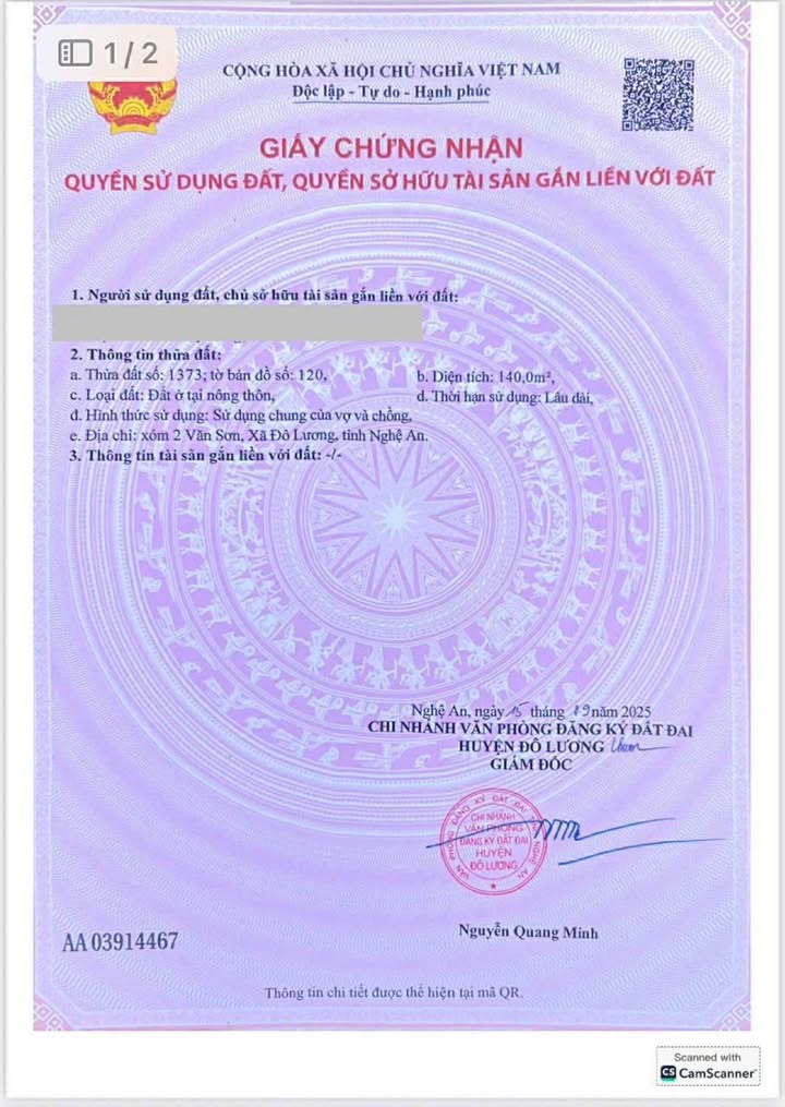 Đất nền Cây Mưng, Đô Lương 140m² giá 2.7 tỷ - Cơ hội đầu tư tuyệt vời!