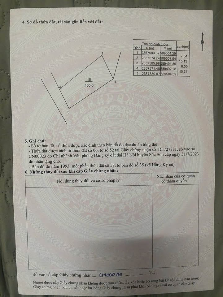 Đất thổ cư tại Thôn 5, xã Trung Giã 100m² giá chỉ 1 tỷ - Cơ hội đầu tư tuyệt vời!