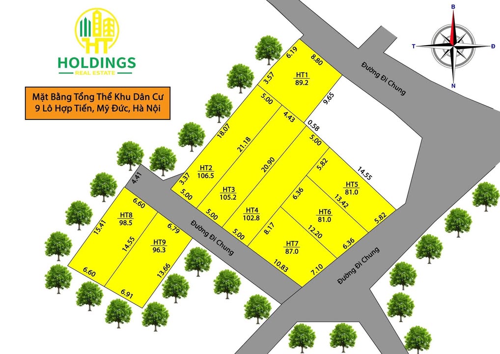 Đất nền Hợp Tiến, Mỹ Đức 96m² giá 1.6 tỷ - Vị trí đắc địa, đầu tư sinh lời!