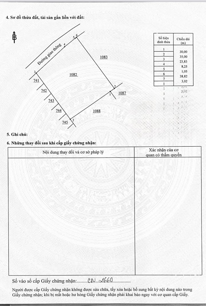 Đất mặt tiền đường xã Long Phước 1.226,9m² giá 7 tỷ - Đầu tư sinh lời trước sân bay quốc tế!