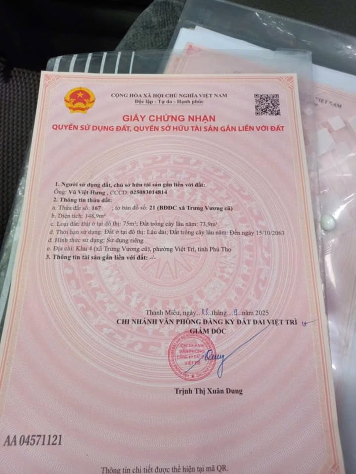 Đất Trưng Vương Việt Trì 148.9m² giá 3.848 tỷ - Mặt tiền hồ, vị trí đẹp!