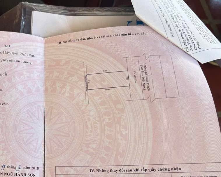 Đất nền Ngũ Hành Sơn Đà Nẵng 187.5m² giá 36.5 tỷ - Đầu tư sinh lời ngay!