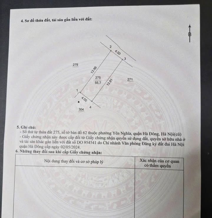 Đất nền 55.7m² Phường Yên Nghĩa, Hà Đông giá 6 tỷ - Đầu tư sinh lời ngay!