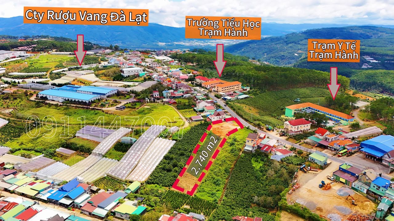 Đất 2 Mặt Tiền tại Phường Xuân Trường, Đà Lạt - Diện tích 2740m², Giá 27.4 tỷ - Cơ hội đầu tư tốt!