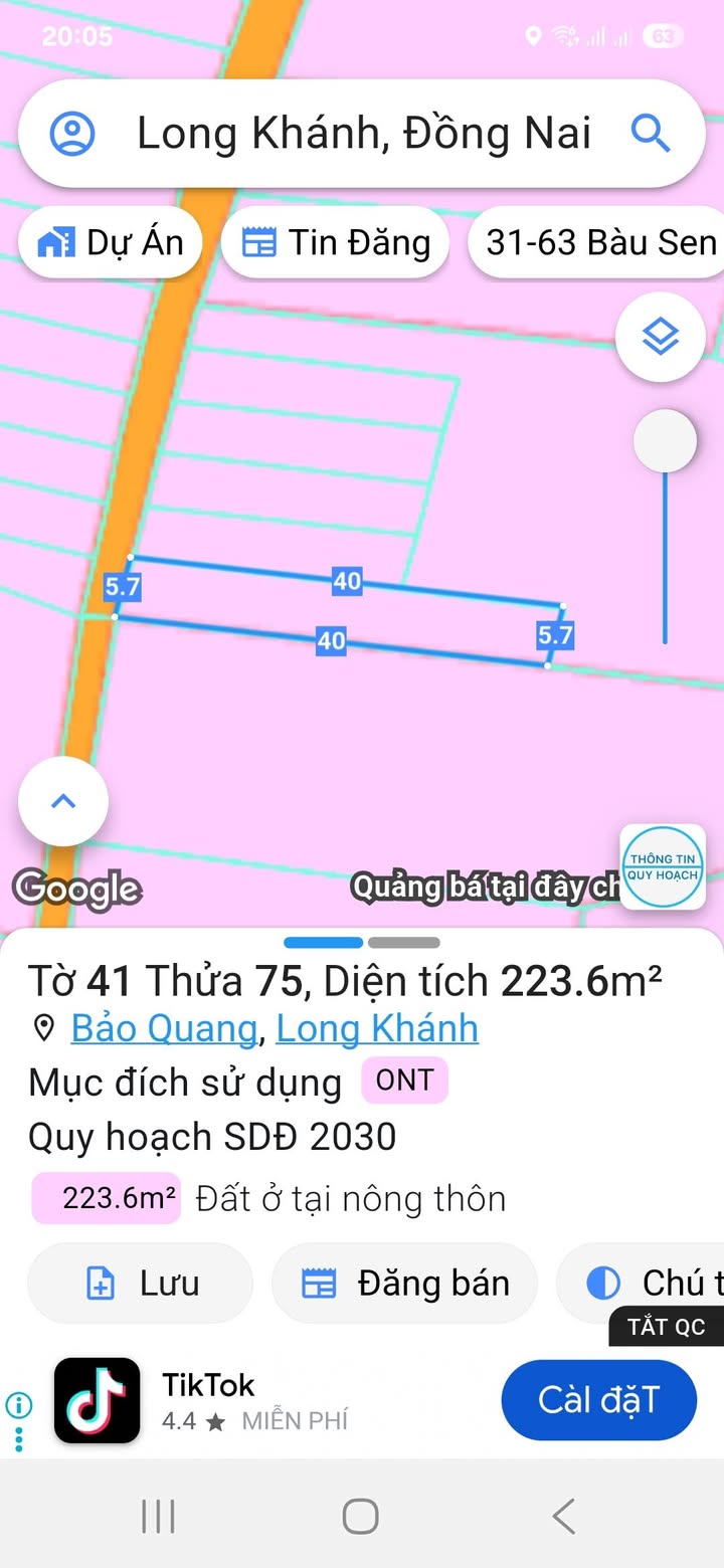 Đất nền thổ cư 228m² tại KDC Bảo Vinh, Long Khánh - Giá 1.12 tỷ, cơ hội đầu tư tuyệt vời!