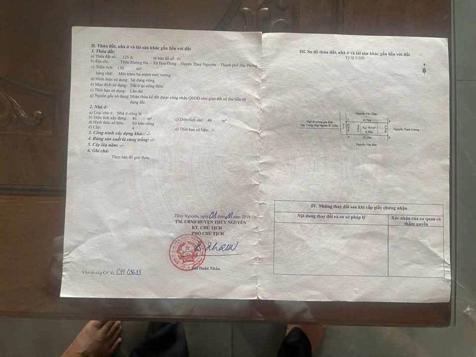 Đất nền thổ cư Hoa Động 130m² giá 2.2 tỷ - Mặt tiền rộng thoáng