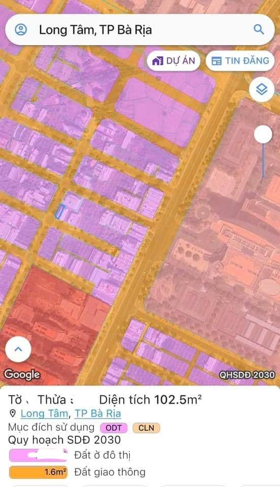 Đất nền phường Long Tâm Bà Rịa 102m² giá 3.5 tỷ - Đầu tư sinh lời ngay!