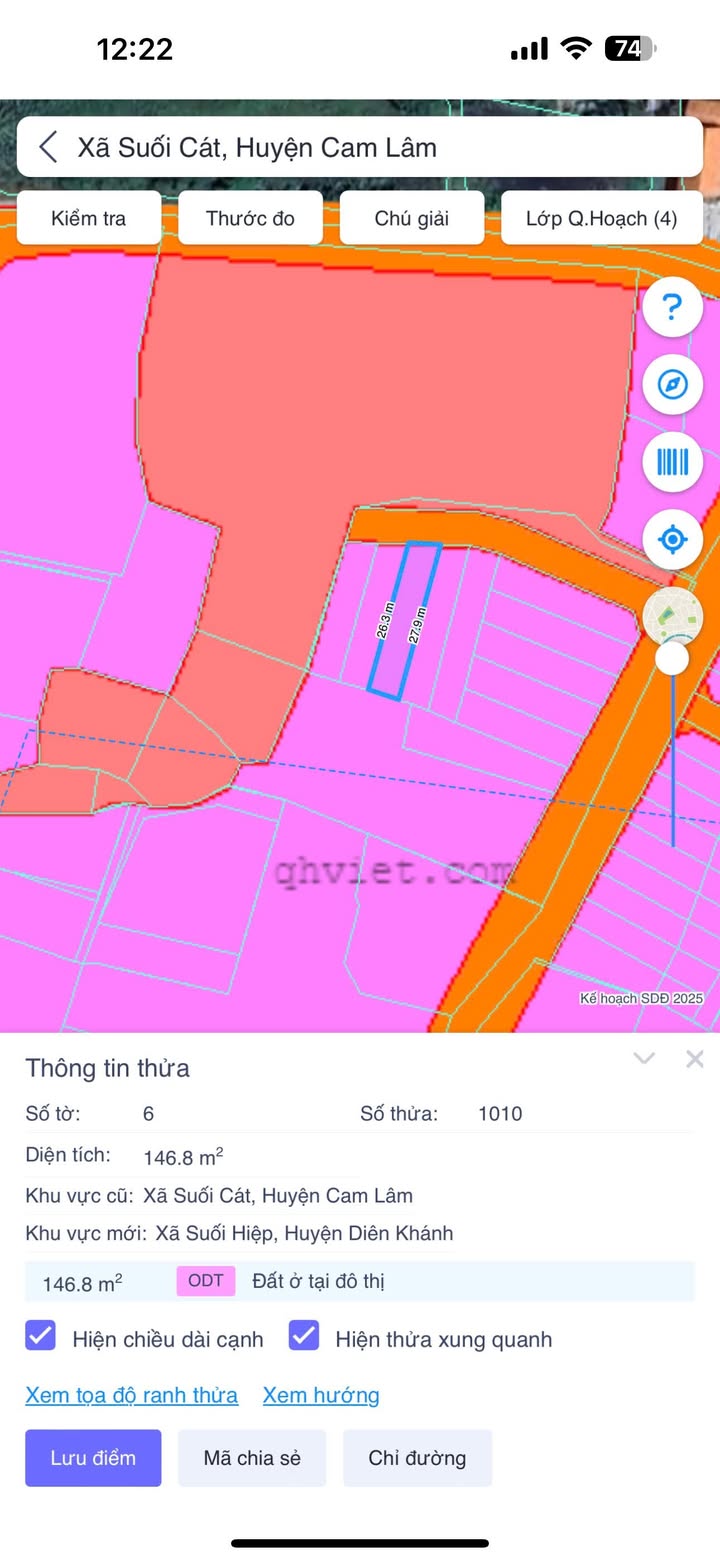 Đất nền Suối Cát, Cam Lâm 146.9m² giá 850 triệu - Cơ hội đầu tư tuyệt vời!