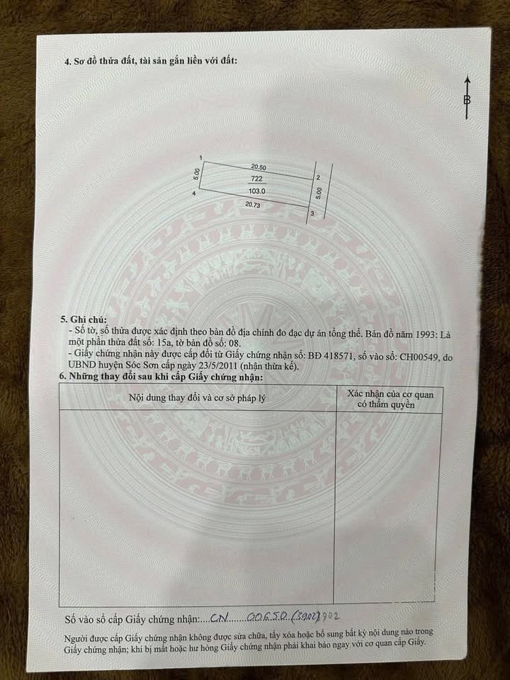 Đất nền Phú Cường Sóc Sơn 103m² giá thỏa thuận - Đường rộng ô tô vào tận nơi!