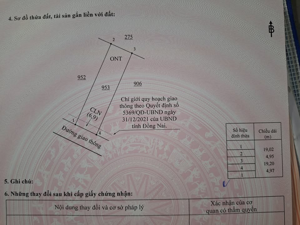 Đất thổ cư 95m² ở ấp 6, Sông Trầu, Trảng Bom - Giá chỉ 600 triệu, bán gấp!