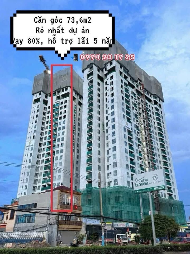 Căn hộ góc 2PN The Emerald 68 - 73m² giá thỏa thuận - View Sông Sài Gòn tuyệt đẹp!