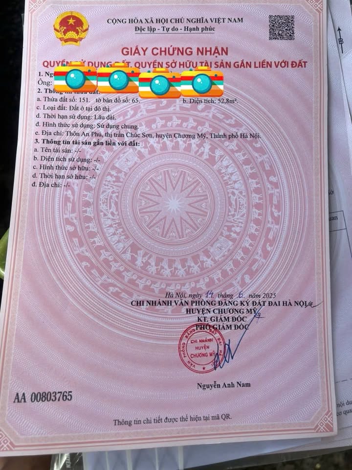 Đất nền Chúc Sơn, Chương Mỹ 52.4m² giá chỉ 2.2 tỷ - Sổ hồng chính chủ!