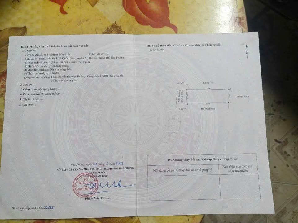 Đất nền 50m² Quốc Tuấn An Dương giá chỉ 500 triệu - Cơ hội đầu tư tốt!