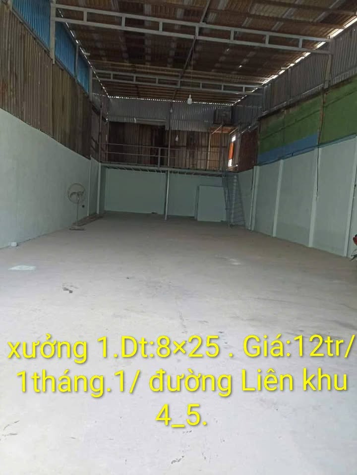 Cho thuê xưởng 200m² tại Liên khu 4-5, Bình Chánh - Giá chỉ 12 triệu/tháng!
