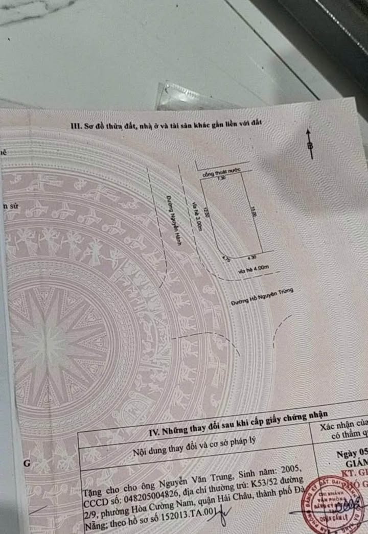 Đất góc 2 mặt tiền đường Hồ Nguyên Trừng Đà Nẵng 90m² - Chính chủ cần bán gấp!