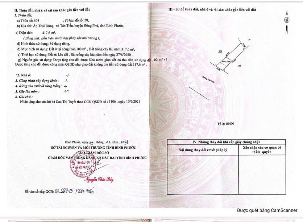 Đất nền tại Đồng Phú 450m² giá 1.8 tỷ - Cơ hội đầu tư hấp dẫn!