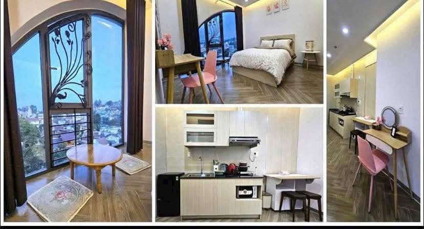 Căn hộ cho thuê Đà Lạt 1PN giá 6 triệu - Đầy đủ nội thất, view trung tâm!