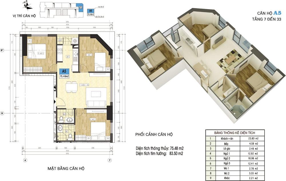 Bán căn hộ tầng trung tại Xuân Mai Riverside, Mỗ Lao, Hà Đông, 5,1 tỷ, 77m² - Cơ hội đầu tư tuyệt vời!