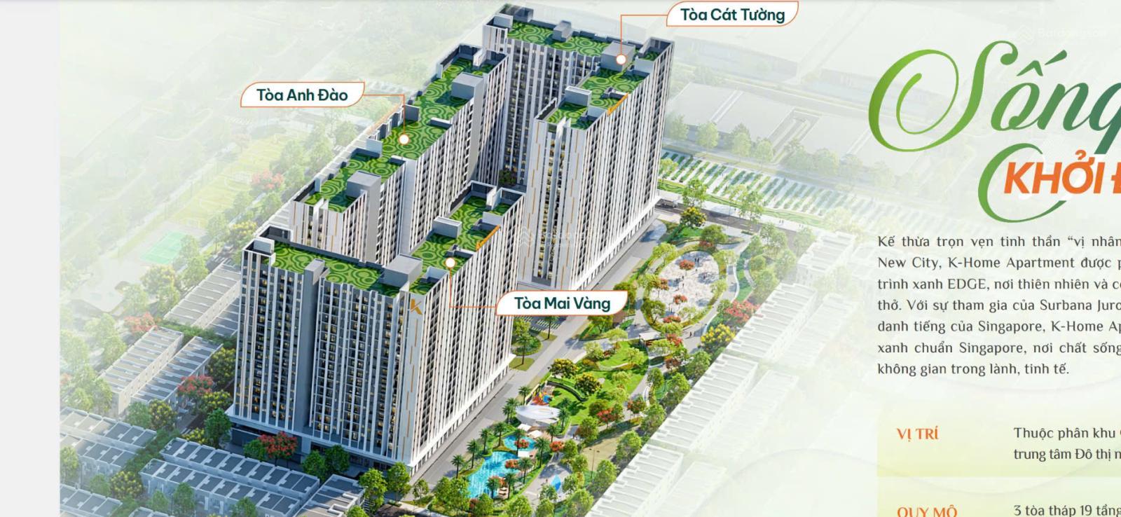 Căn hộ chung cư 2PN, 2WC 70m² tại K Home New City - Giá chỉ 1,578 tỷ VND!