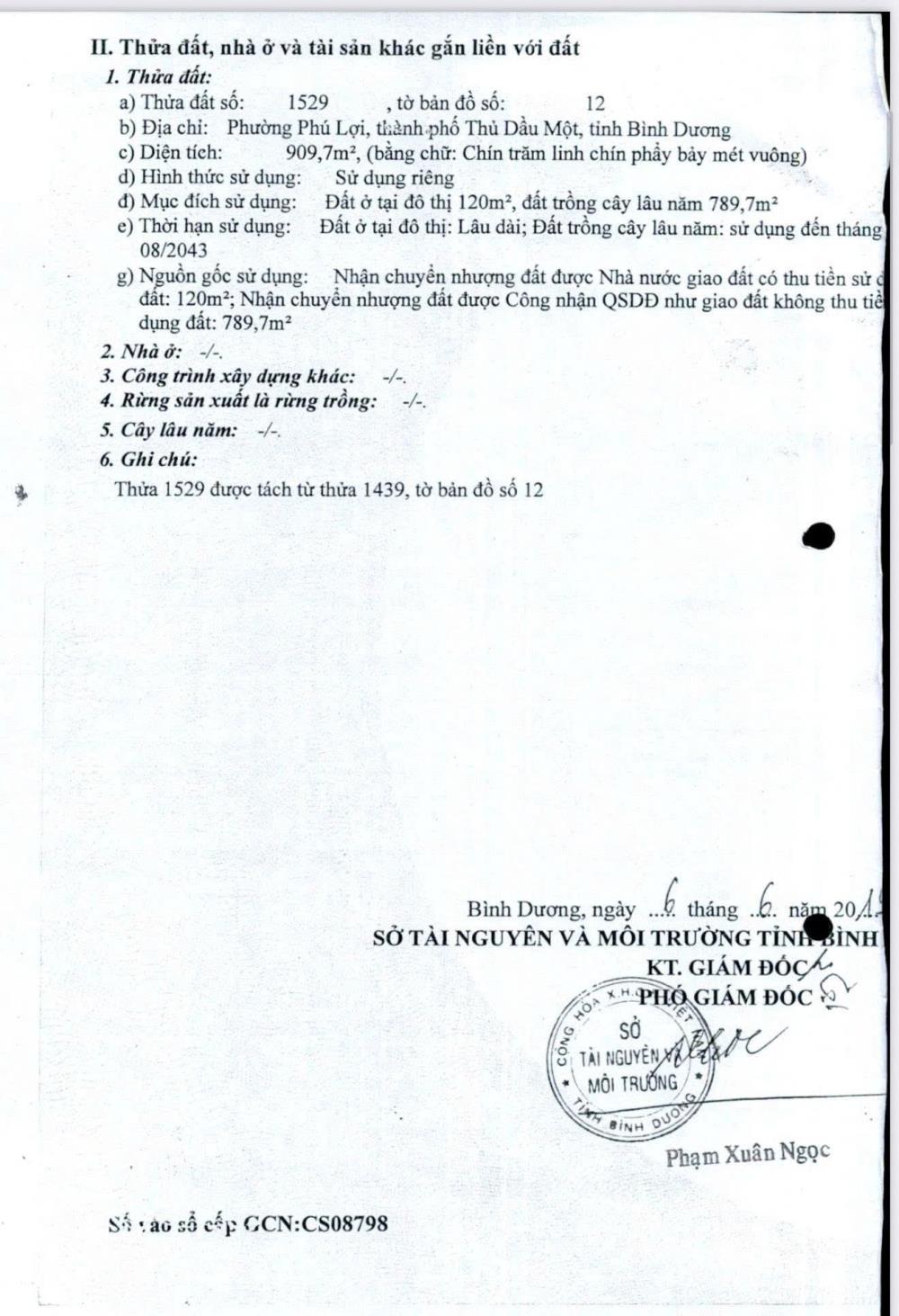 Bán đất nền tại Huỳnh Văn Lũy, Phú Lợi, Thủ Dầu Một, 909m² giá 12,3 tỷ - Đầu tư sinh lời cao!