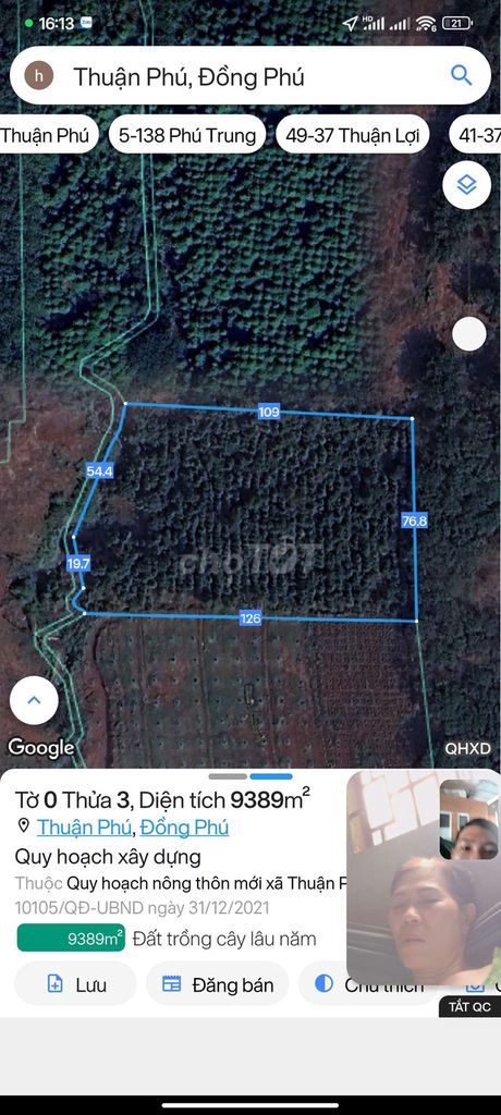 Đất vườn 9500m² tại Đồng Phú, Bình Phước - Sẵn nguồn thu từ cây ăn trái