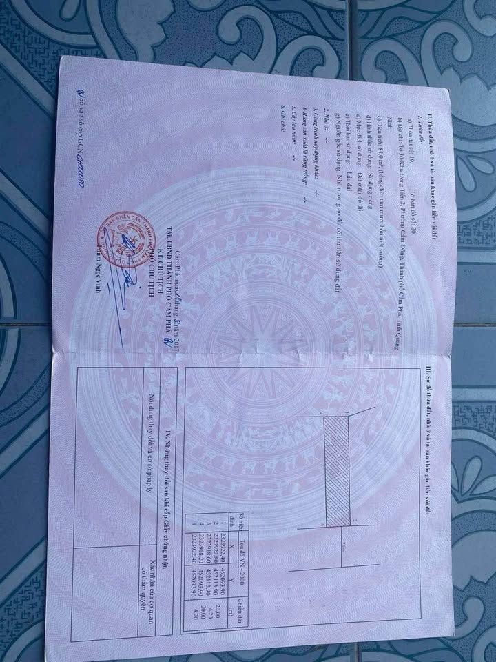 Đất mặt đường Chợ Cẩm Đông Cẩm Phả 84m² giá 2 tỷ - Vị trí đẹp cho kinh doanh!