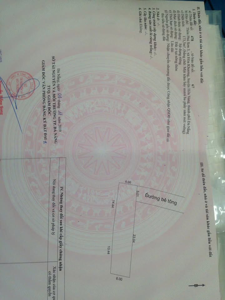 Đất thổ cư Hòa Khương 173m² giá 800 triệu - Ô tô vào tận nơi!