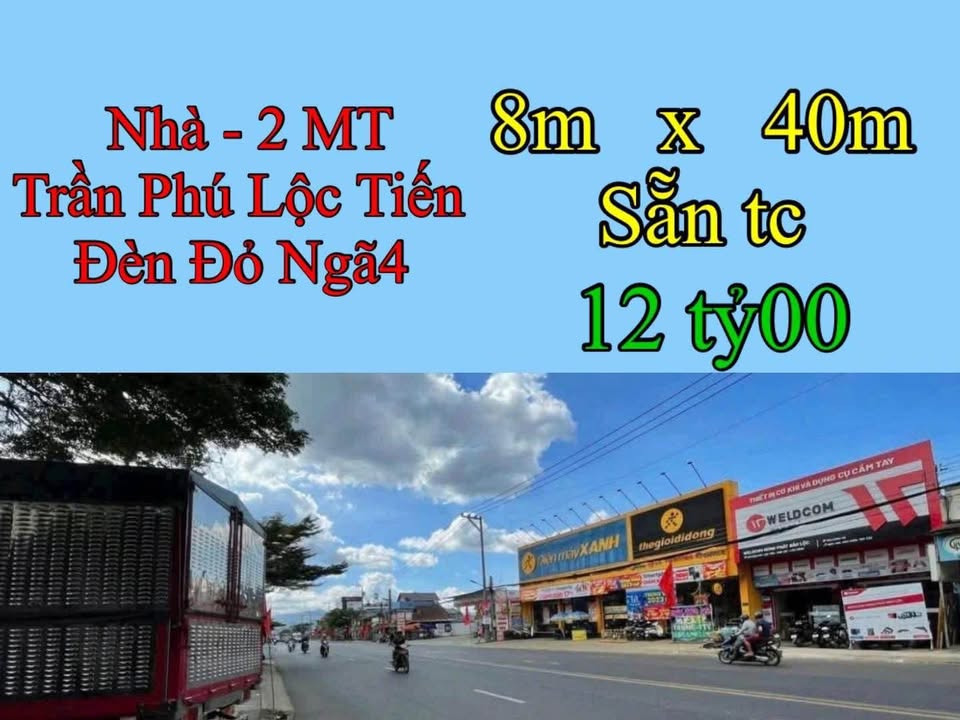 Nhà mặt tiền Trần Phú, Bảo Lộc 320m² giá 12 tỷ - Đầu tư sinh lời hấp dẫn!