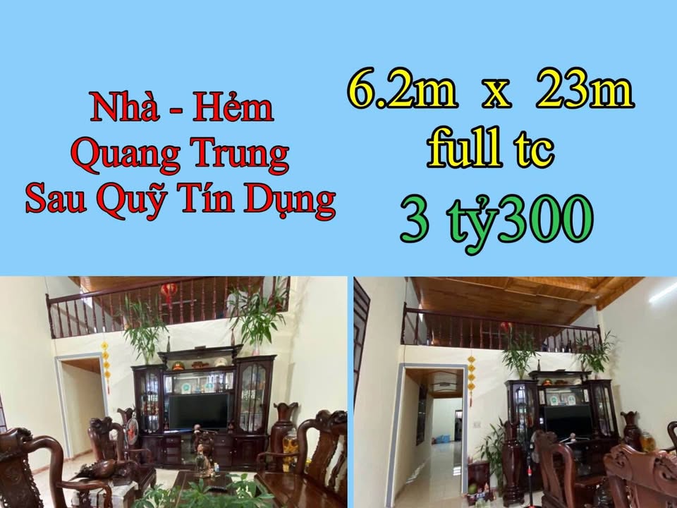 Nhà hẻm Quang Trung Bảo Lộc 142.6m² giá 3.3 tỷ - Đường thông tứ hướng